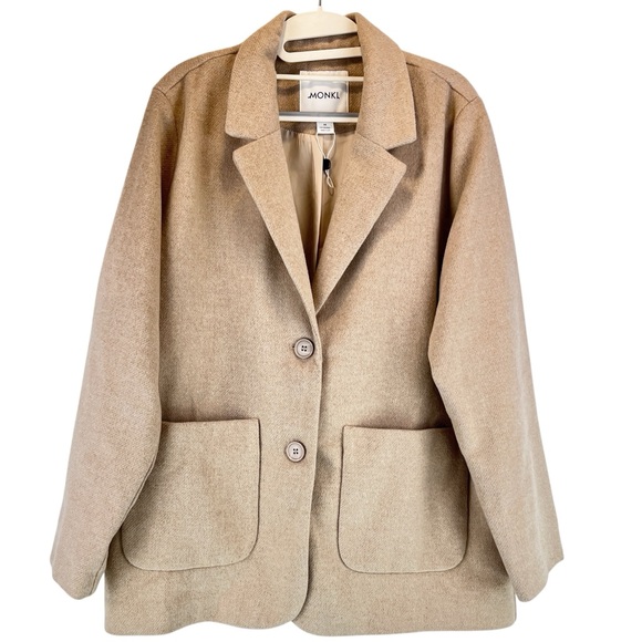NWOT Monki Cream Jacket Coat Warm Sz M - Picture 1 of 10